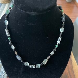 Artisan Glass and Ceramic Bead Necklace
